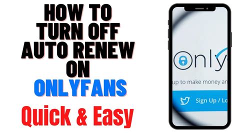 where is the auto renew button on onlyfans|How to Turn Off Auto Renew on OnlyFans